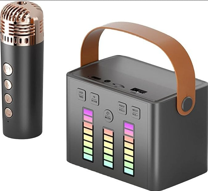 Caixa de Som Bluetooth Karaokê com Microfone