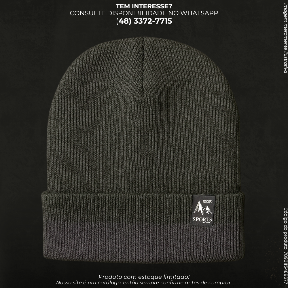 Gorro de Inverno Dupla Camada com Forro Felpudo