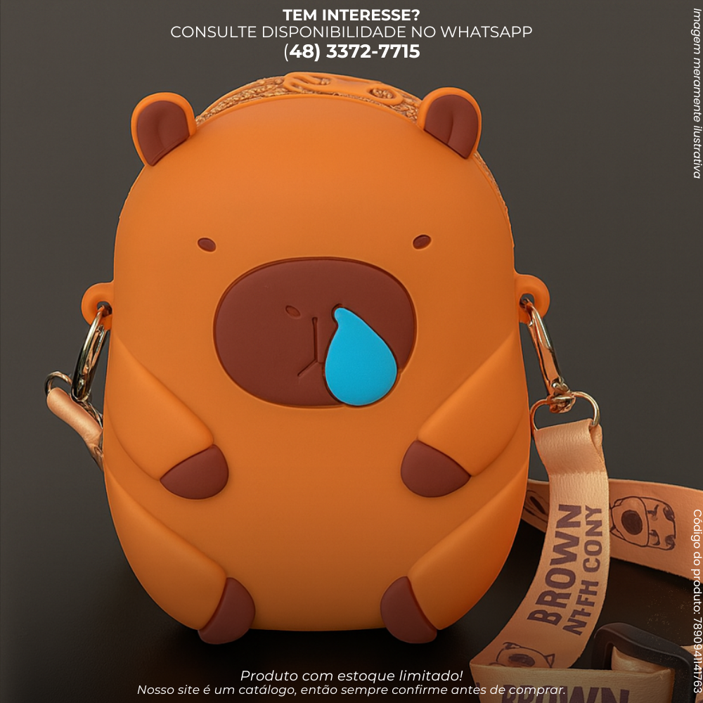 Bolsa Infantil Personagens em Silicone com Alça