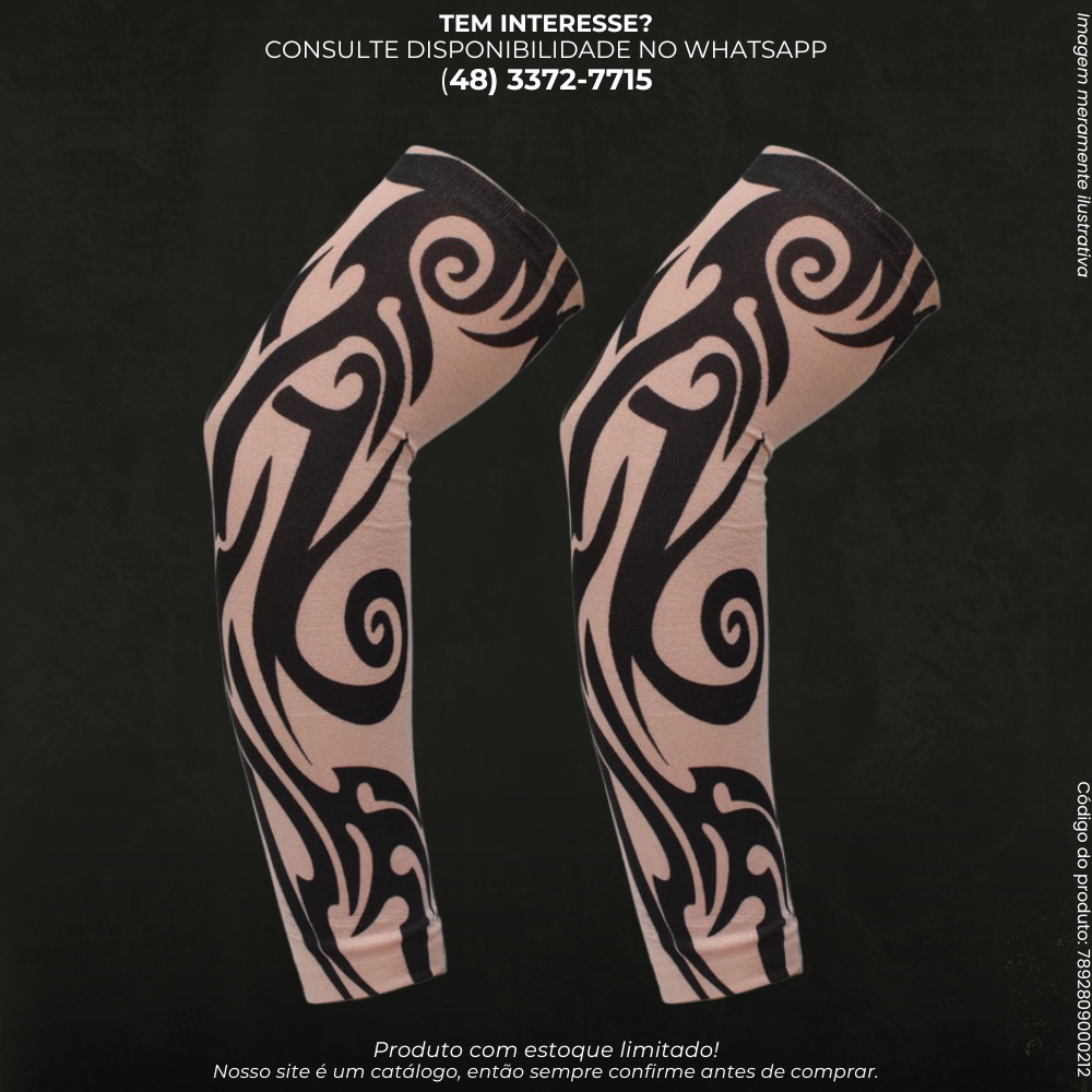 Mangas de Tatuagem Fake Tribal - Par