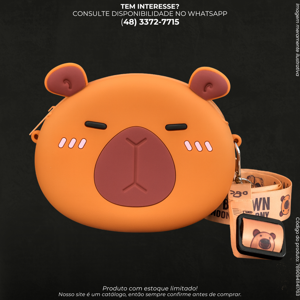 Bolsa Infantil Personagens em Silicone com Alça