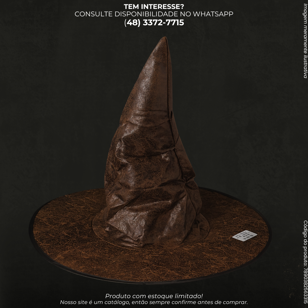Chapéu de Bruxo Marrom Halloween Fantasia