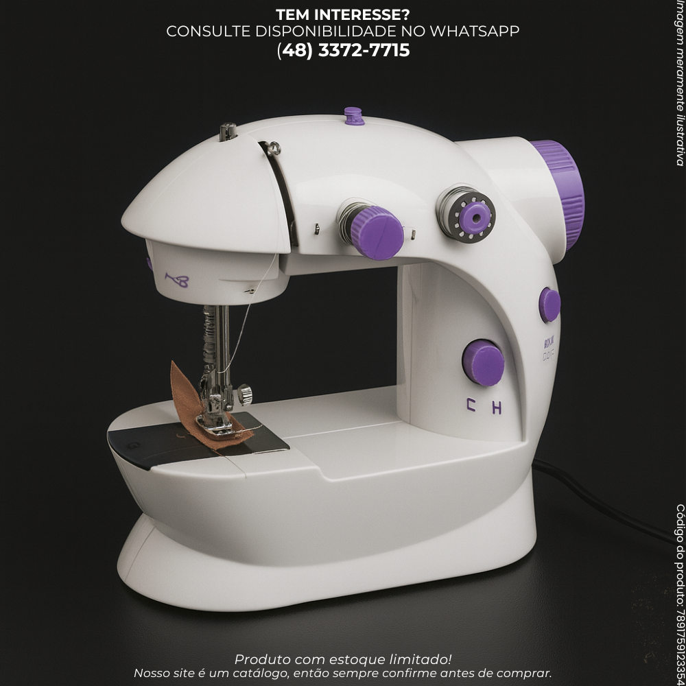 Mini Máquina de Costura Portátil com Duas Velocidades