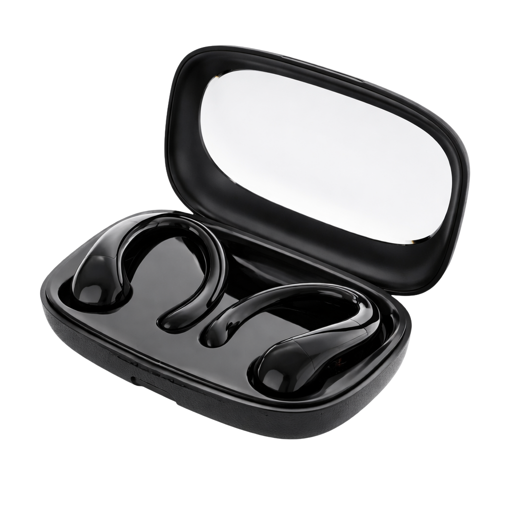 Fone Bluetooth Sem Fio com Estojo Carregador para Esportes