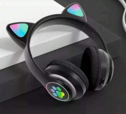 FONE DE OUVIDO HEADPHONE BLUETOOTH ORELHAS DE GATO RGB 5.0