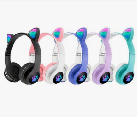 FONE DE OUVIDO HEADPHONE BLUETOOTH ORELHAS DE GATO RGB 5.0