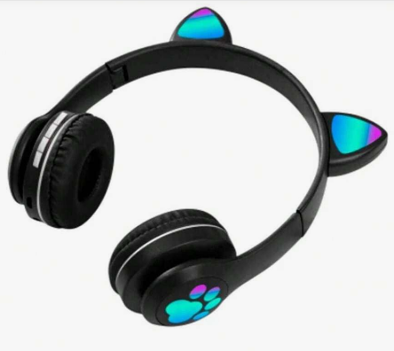FONE DE OUVIDO HEADPHONE BLUETOOTH ORELHAS DE GATO RGB 5.0