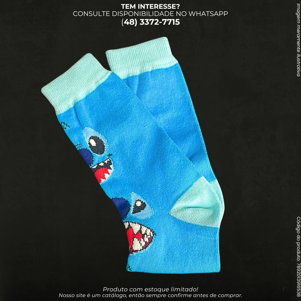 Meias Coloridas Infantis com Diversos Personagens