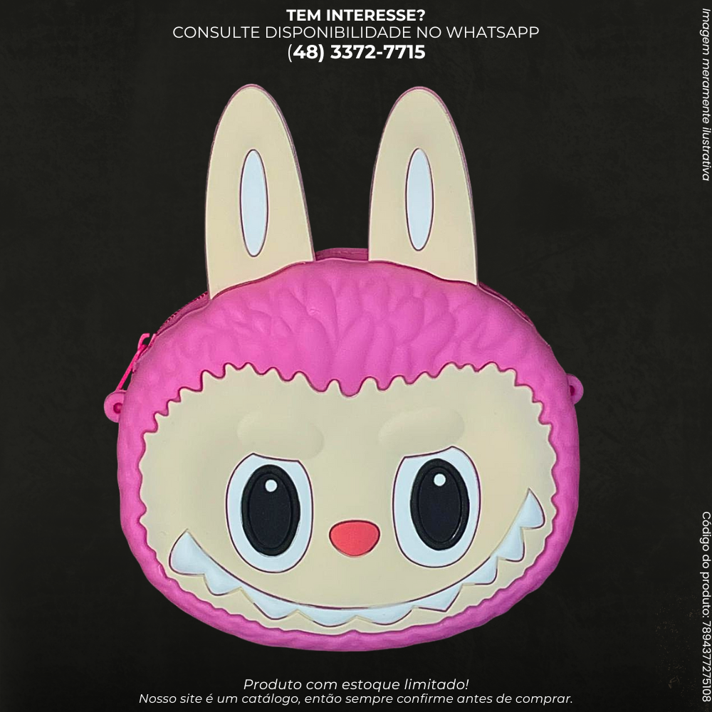 Bolsa Infantil Personagens em Silicone com Alça