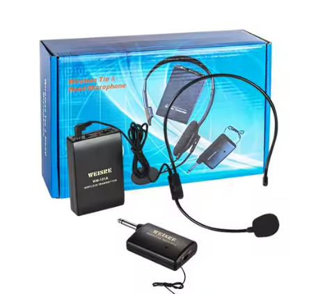 MICROFONE DE CABEÇA E TIE SEM FIO