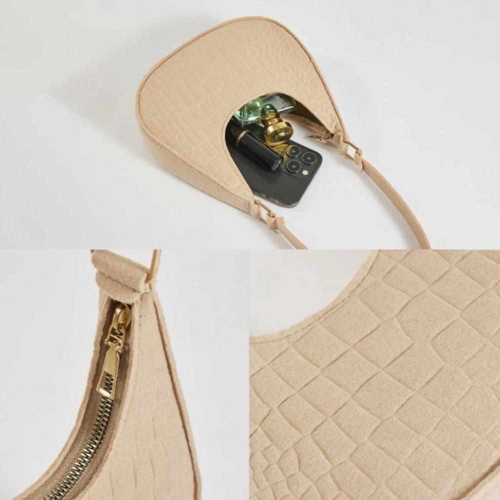 Bolsa Feminina Casual com Alça Rústica Meia Lua