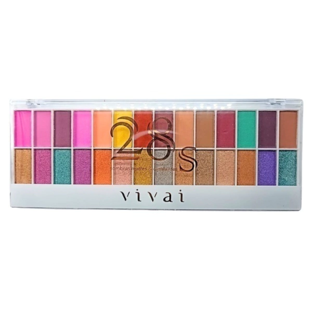 Paleta de Sombras Vivai 28 Cores