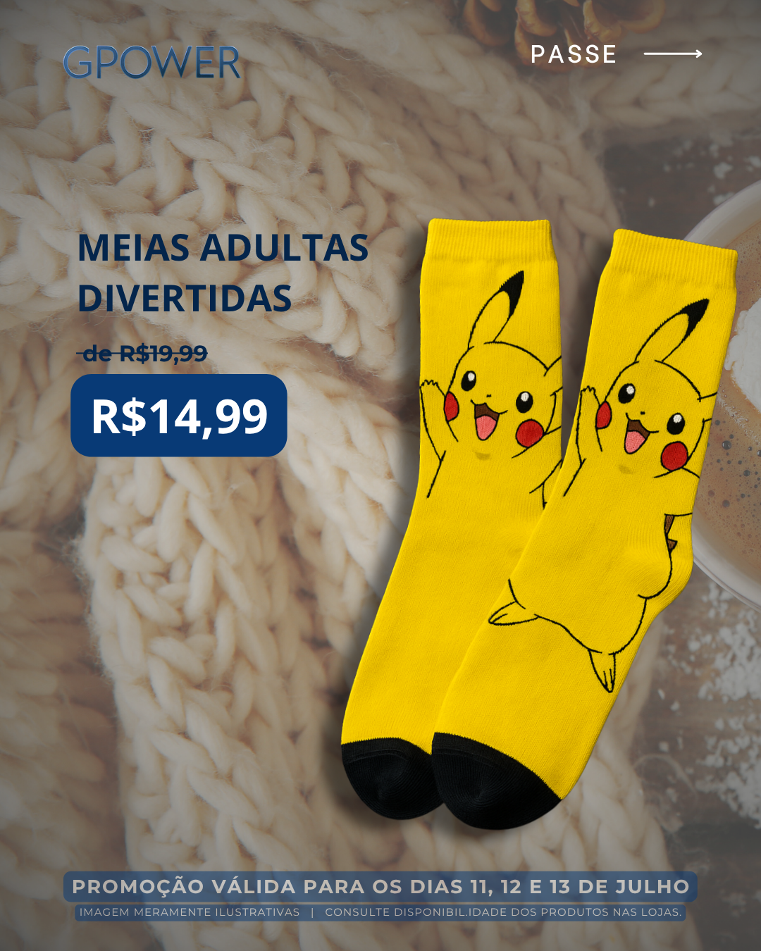 MEIAS ADULTAS DIVERTIDAS