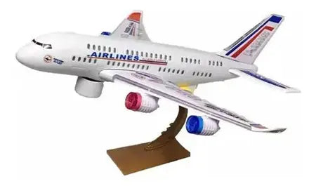 Avião De Brinquedo Tk-1198 Airlines Com Luzes Movimento Som