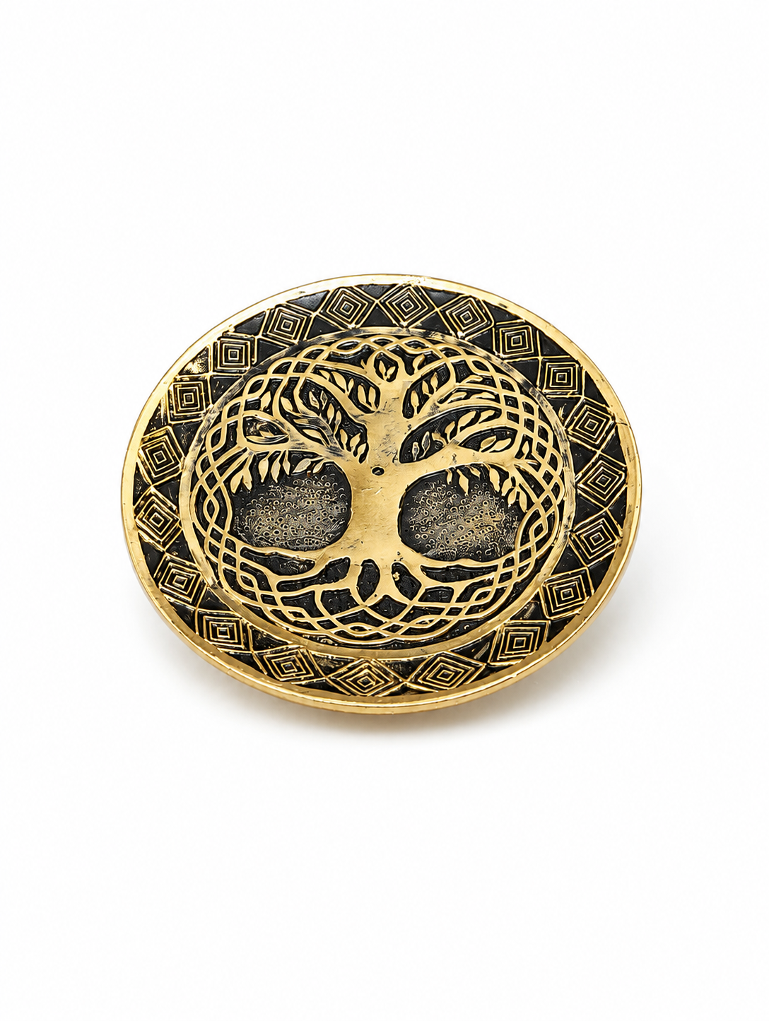 Porta Incenso Árvore da Vida Redondo Decorativo – Suporte para Varetas MRES-E32