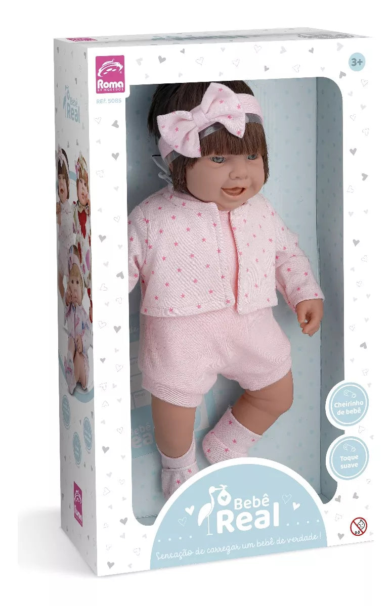 BONECA BEBÊ REAL COM CABELO