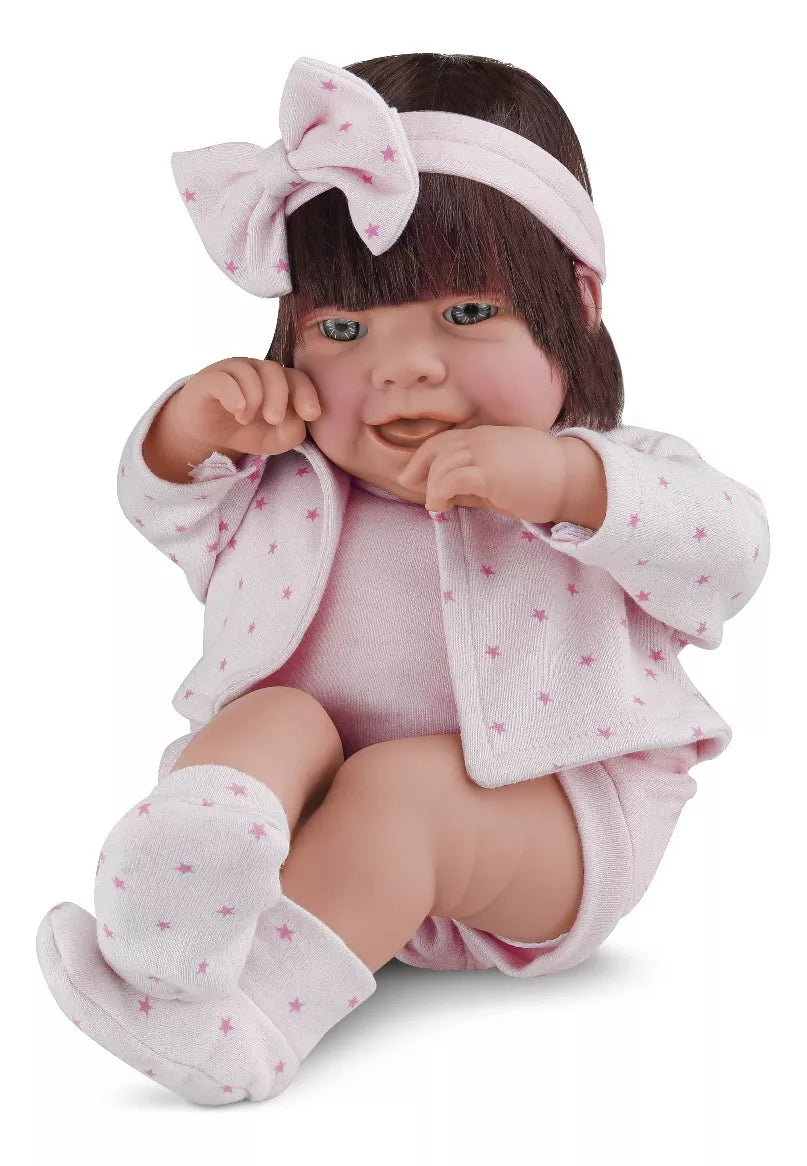 BONECA BEBÊ REAL COM CABELO