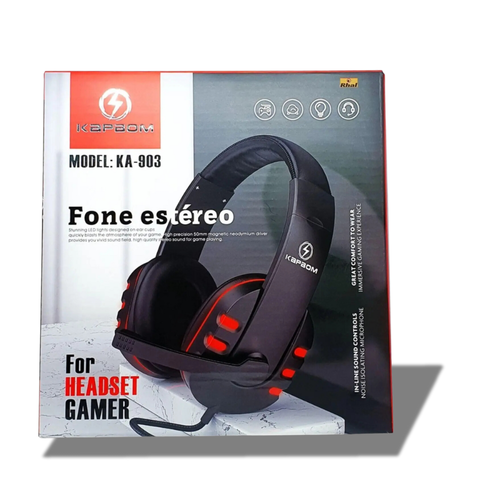 FONE GAMER COM FIO P2 HEADSET KA-903