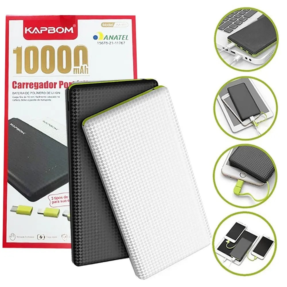 Powerbank Carregador Portátil 10.000 mah