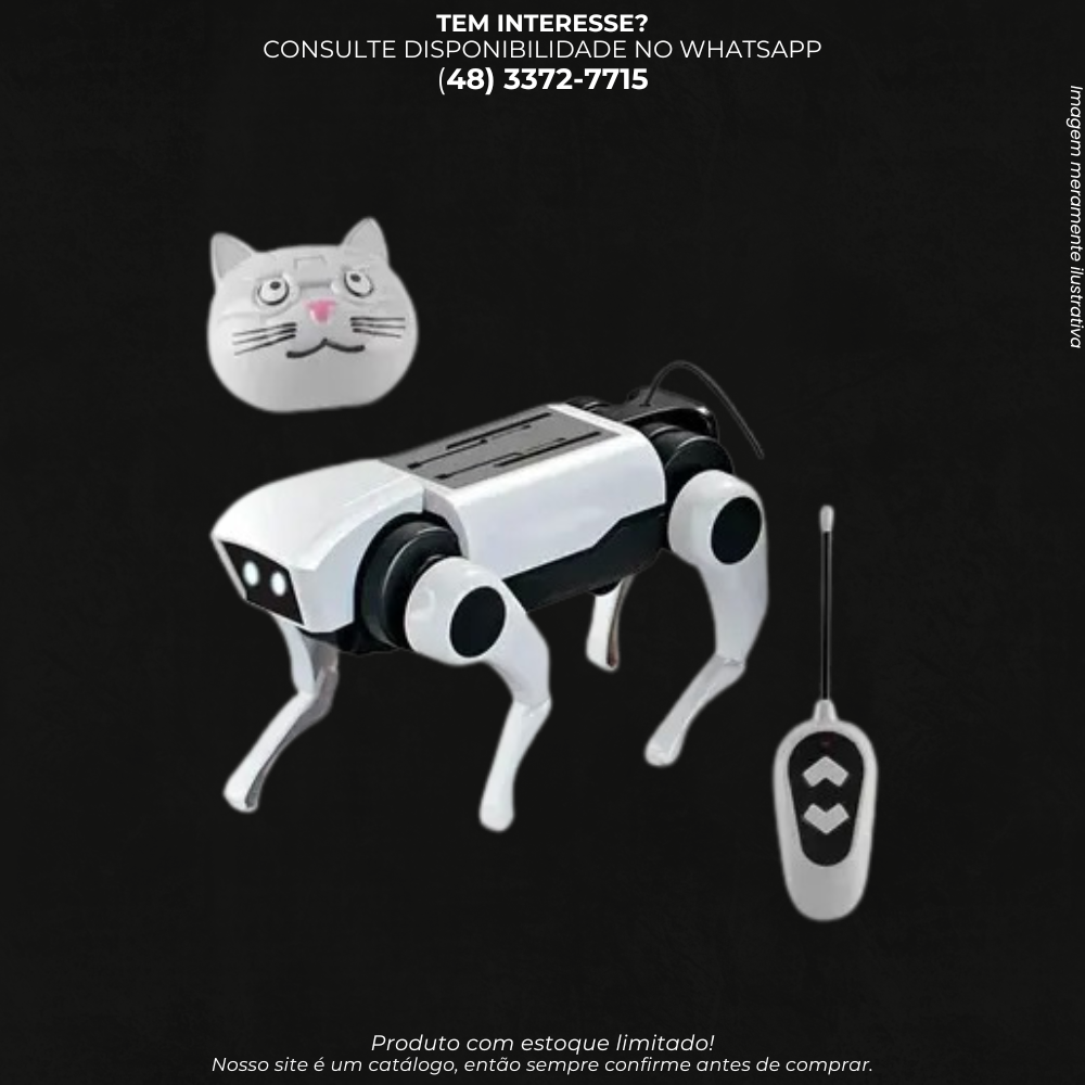 Robô Pet com Controle Remoto – Brinquedo Interativo com Movimento XC-ROBÔ-BT-01
