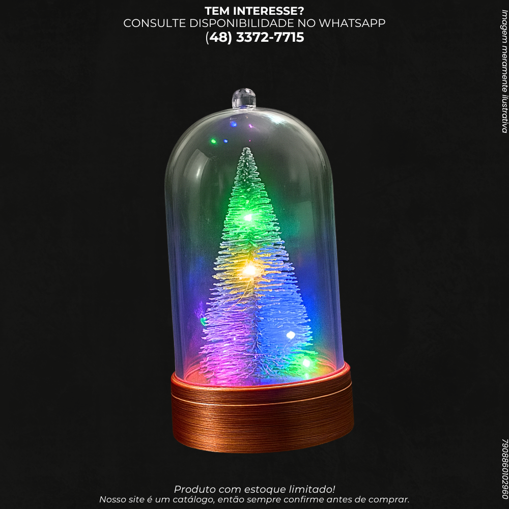 Globo Árvore de Natal com Luz LED 11,5cm Decorativo