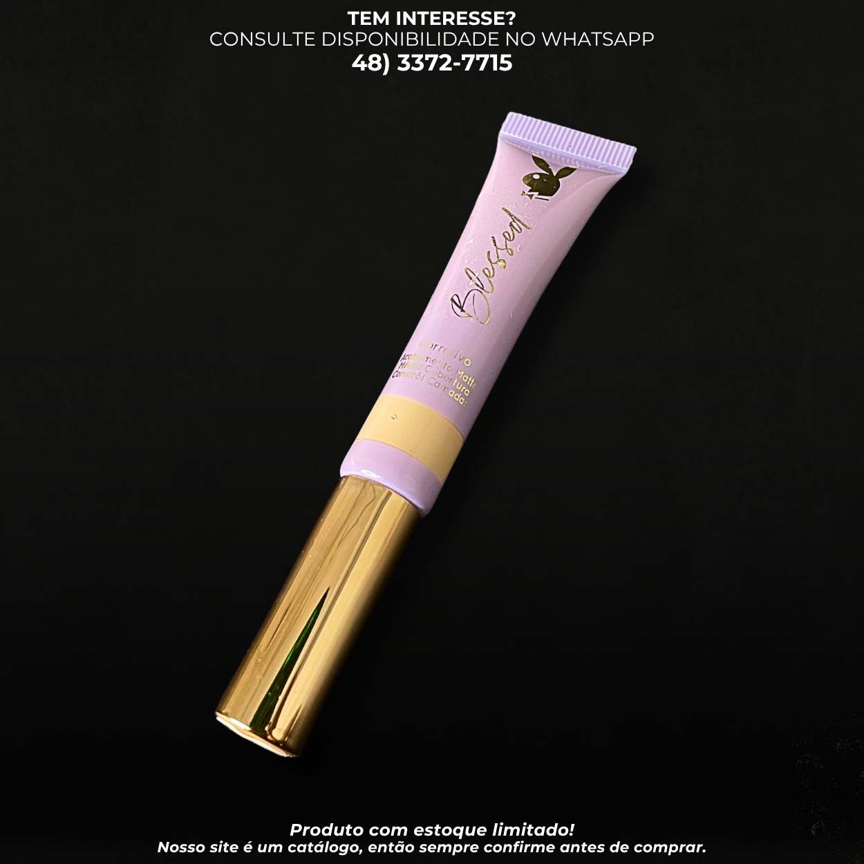 Corretivo Matte HB105176 – Playboy | Alta Cobertura e Acabamento Seco