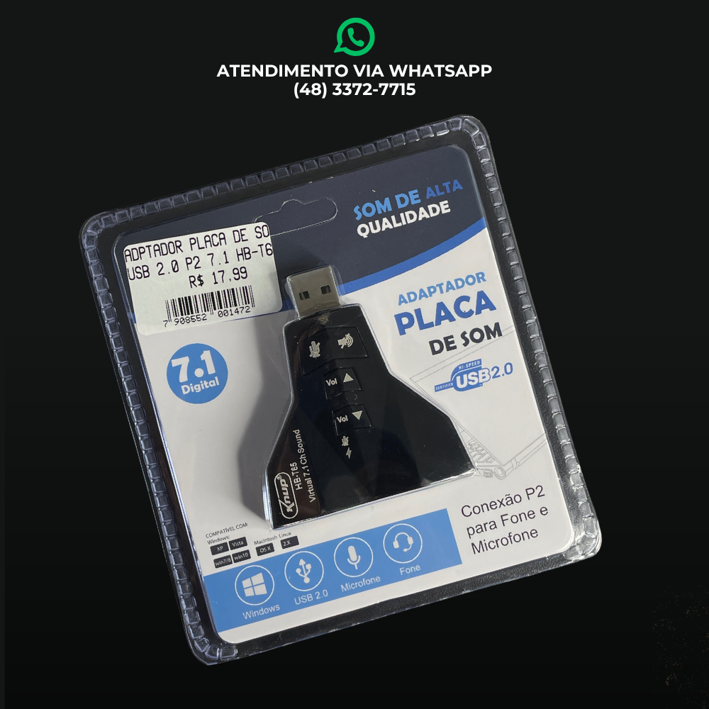 ADAPTADOR PLACA DE SOM P2