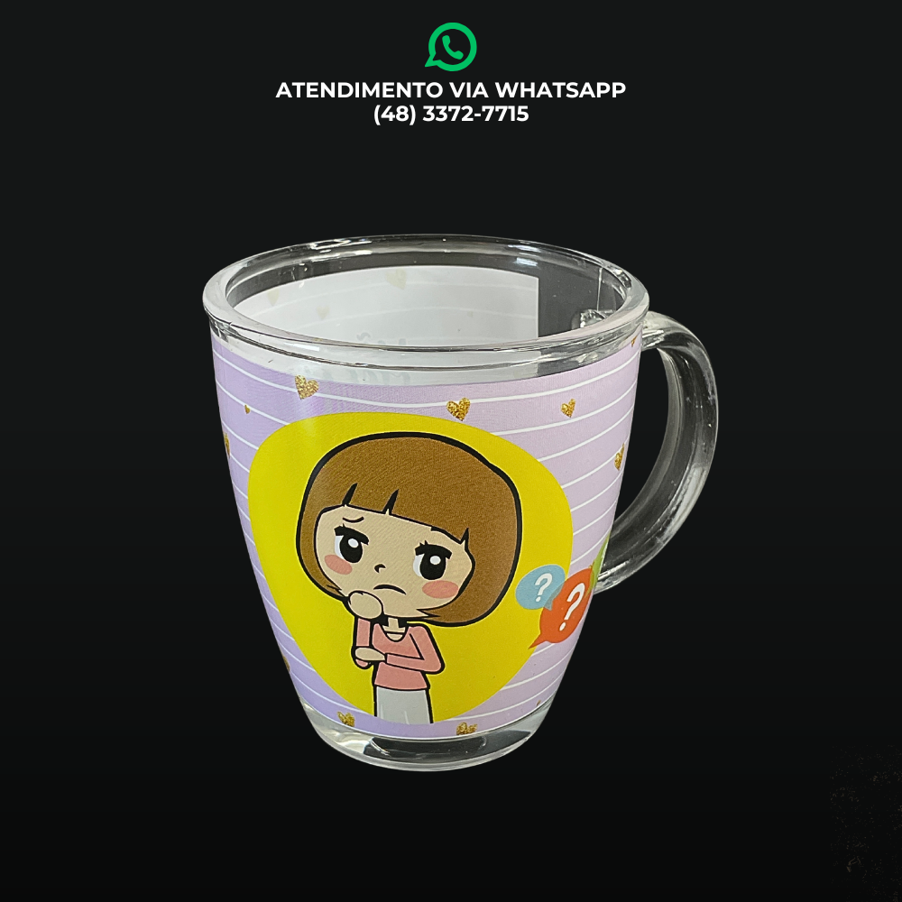 CANECA DE VIDRO DIZERES DE MÃE
