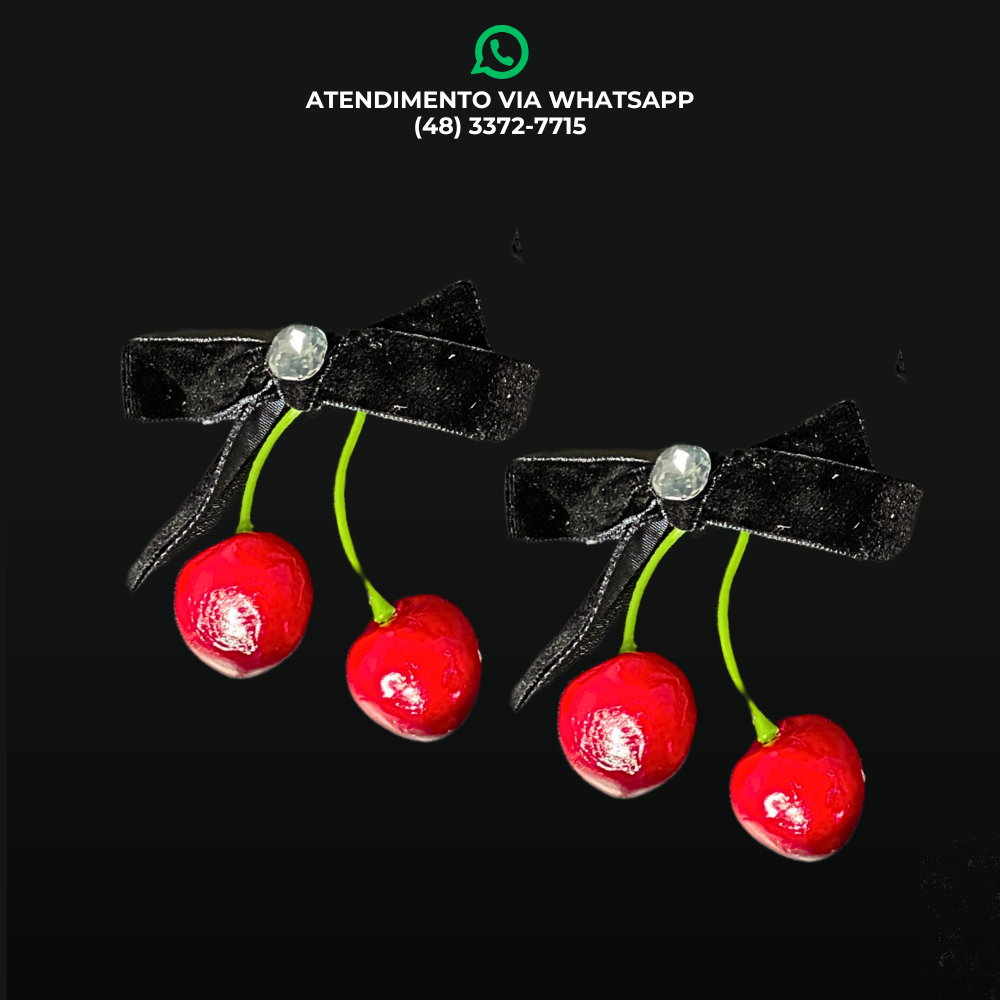 BICO DE PATO CEREJAS (LAÇO PARA CABELO)