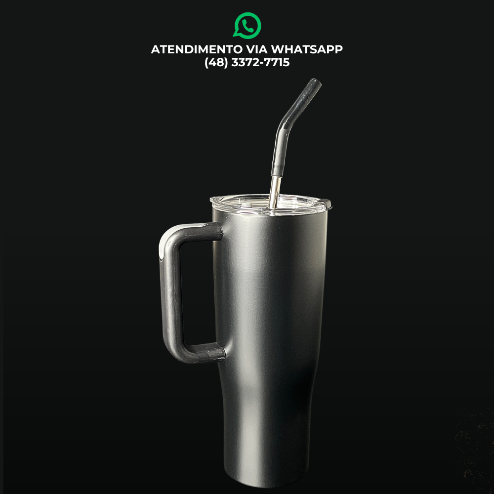 COPO TÉRMICO COM TAMPA – 1200ML