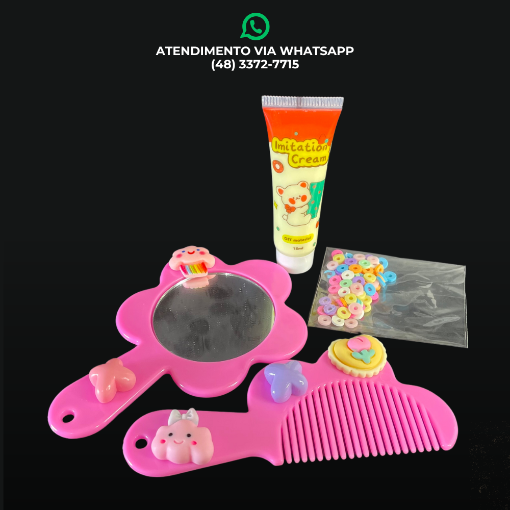 KIT ESPELHO MAQUIAGEM INFANTIL