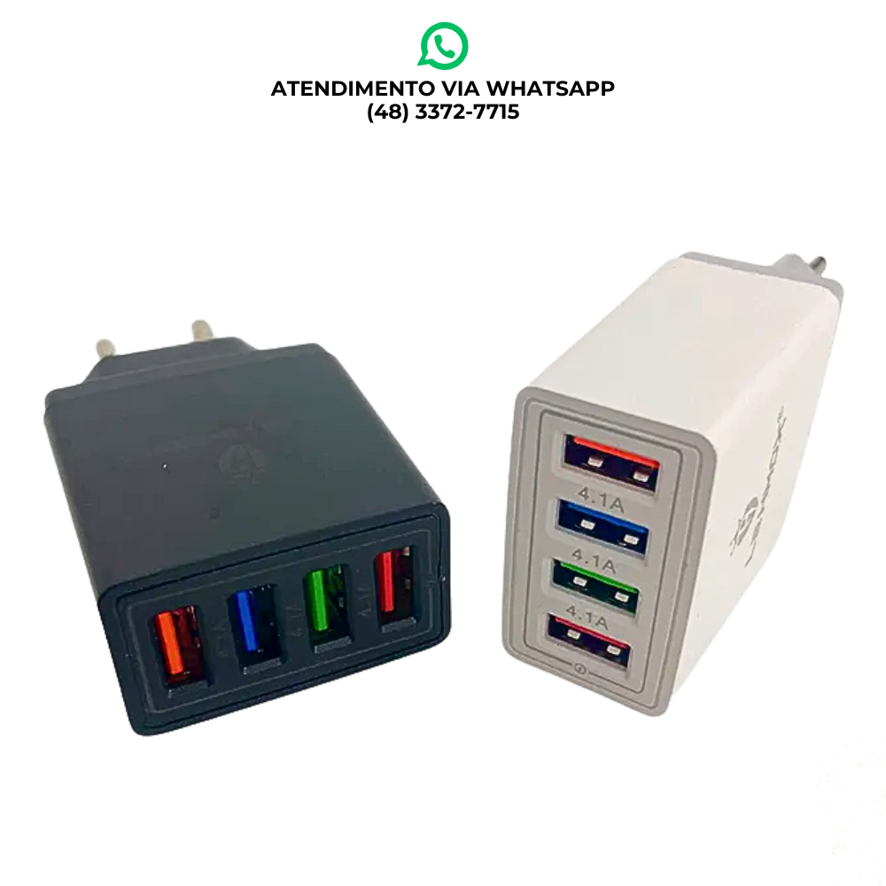 FONTE CARREGADOR 4 ENTRADAS USB