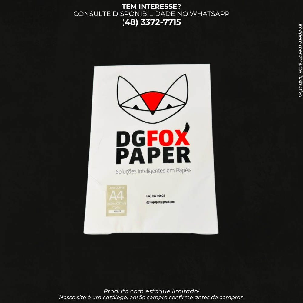 Papel A4 Branco 500 Folhas para Impressão e Escritório