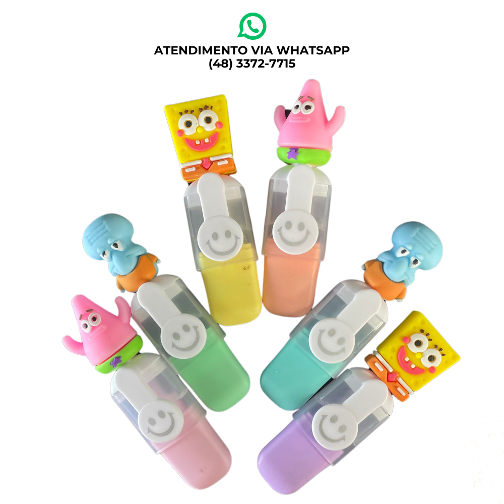 KIT MARCA TEXTO BOB ESPOJA 6 PCS