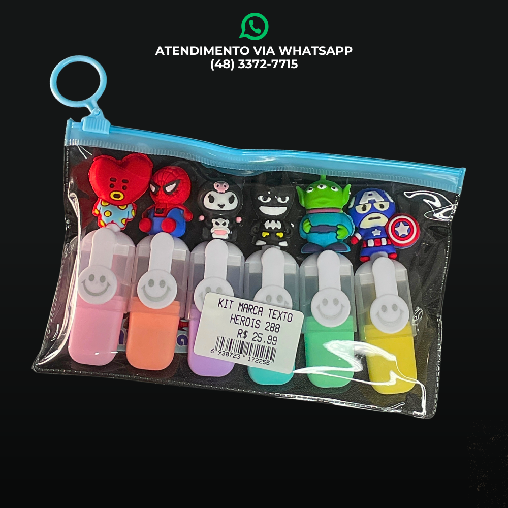 KIT MARCA TEXTO HERÓIS