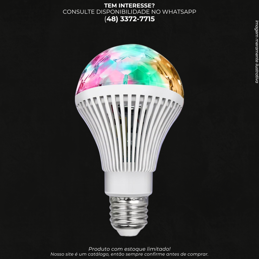 Lâmpada LED RGB Decorativa E27 para Festa e Ambiente