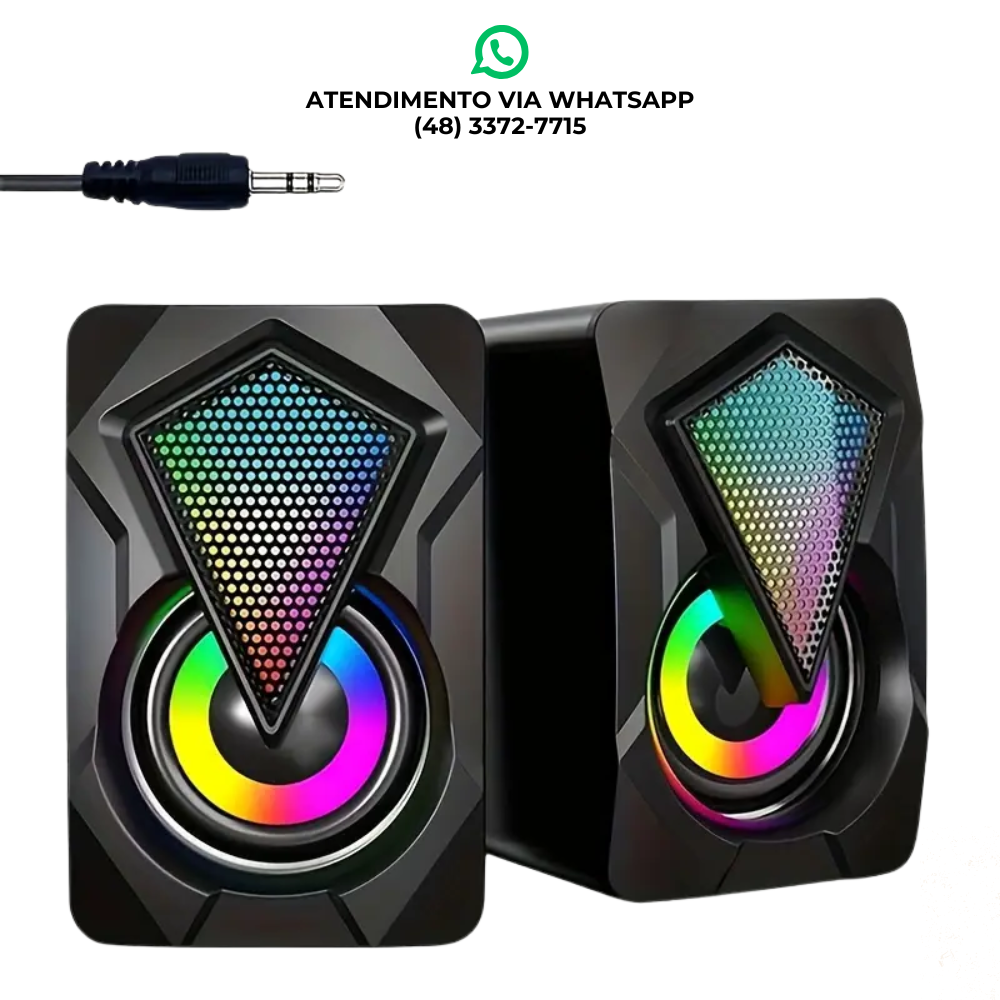 CAIXA DE SOM LED RGB