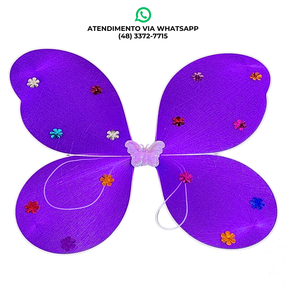 ASAS DE BORBOLETA CORES SORTIDAS