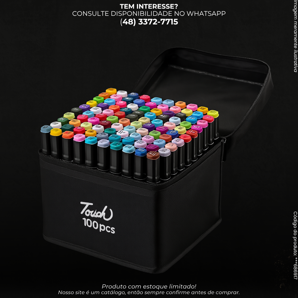 Kit de Canetas Artísticas 100 Cores com Estojo