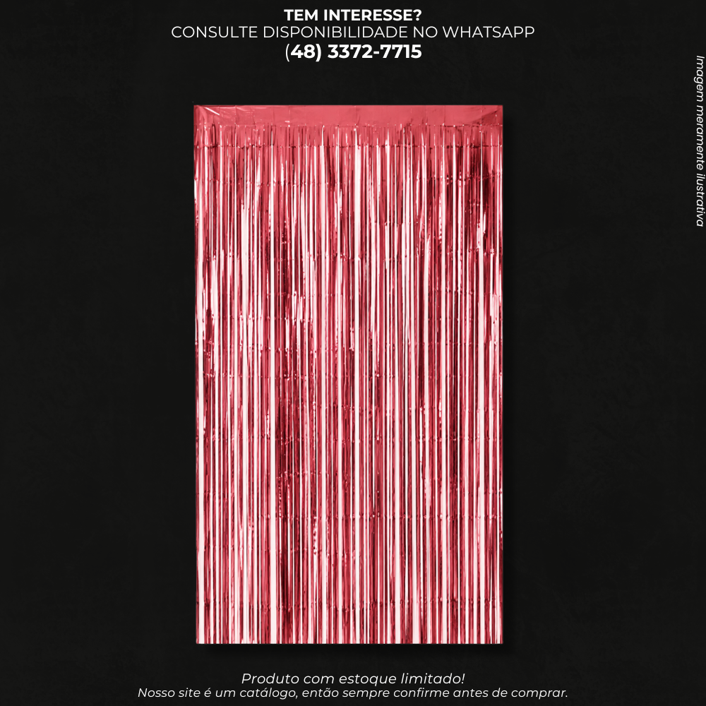 Cortina Metalizada para Festa 1m x 2m – Painel Decorativo para Aniversários e Eventos