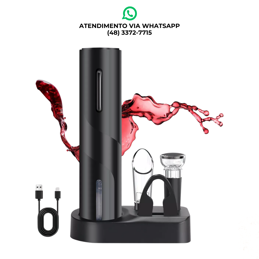 ABRIDOR DE VINHO RECARREGÁVEL