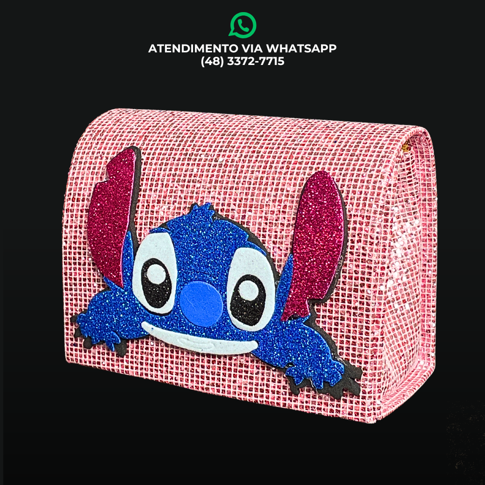BOLSA PÉROLA STITCH CARTONADA