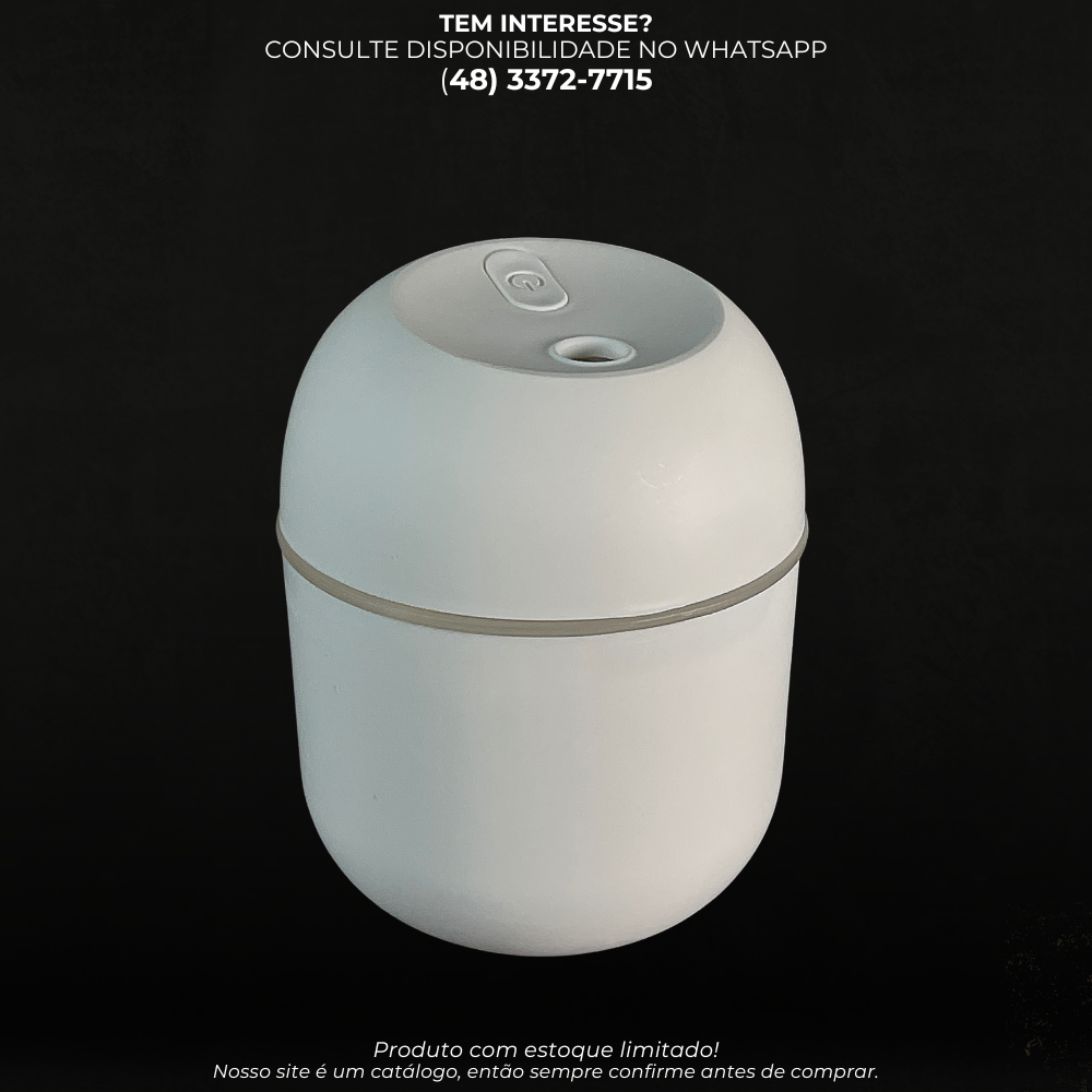 Umidificador de Ar Portátil LED Silencioso 300ml – LEY-1787