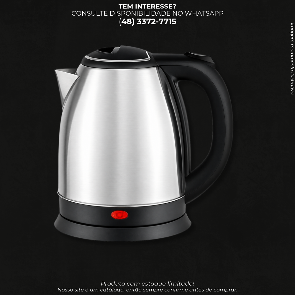 Chaleira Elétrica Inox com Base e Indicador Luminoso CLINK 1,8L CK6940
