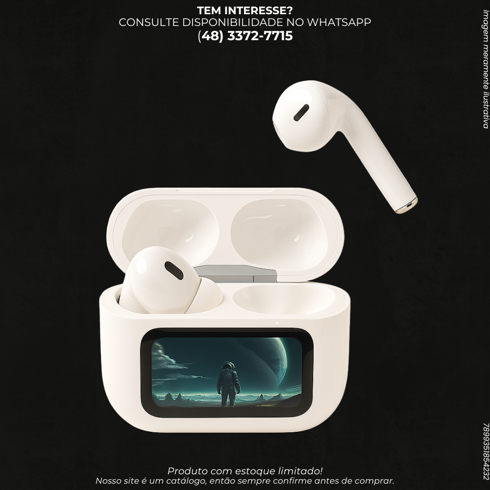 Fone Bluetooth com ANC/ENC e Case com Carregamento Sem Fio