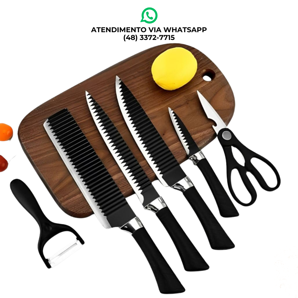 KIT DE FACAS DE COZINHA