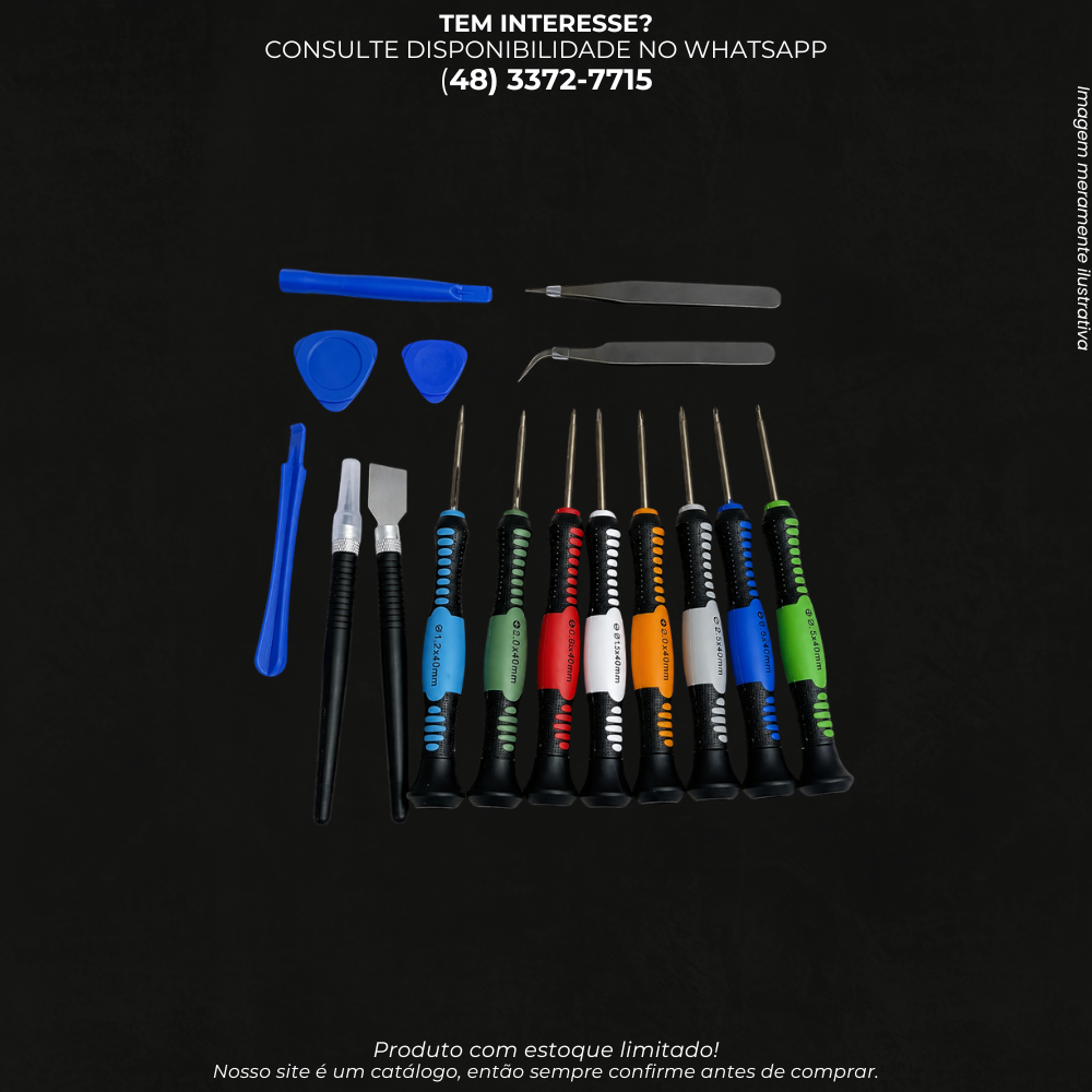 Kit Chaves de Precisão para Manutenção de Smartphones Pro CKP2811