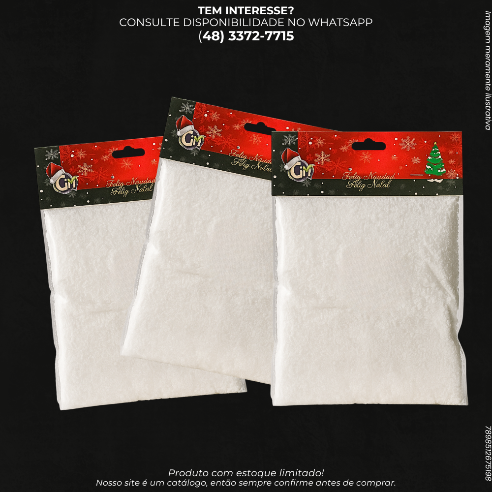 Neve Artificial Decorativa para Árvore e Cenários