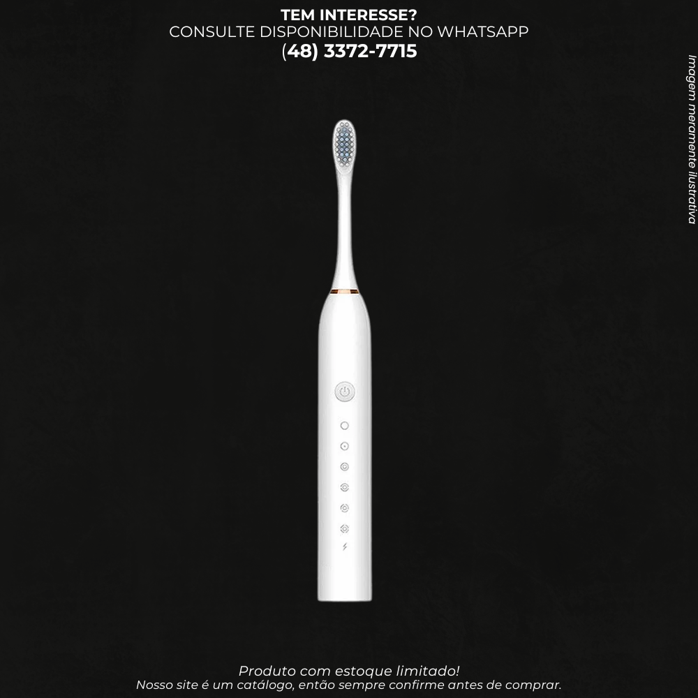 Escova de Dentes Elétrica Recarregável com Múltiplos Modos de Limpeza
