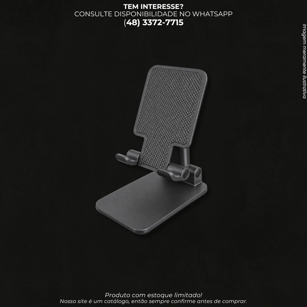 Suporte de Mesa Dobrável e Ajustável para Celular – Preto BMG-34
